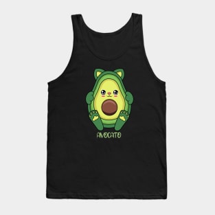 cute avocato kawaii for avocado ans cat lovers. Tank Top